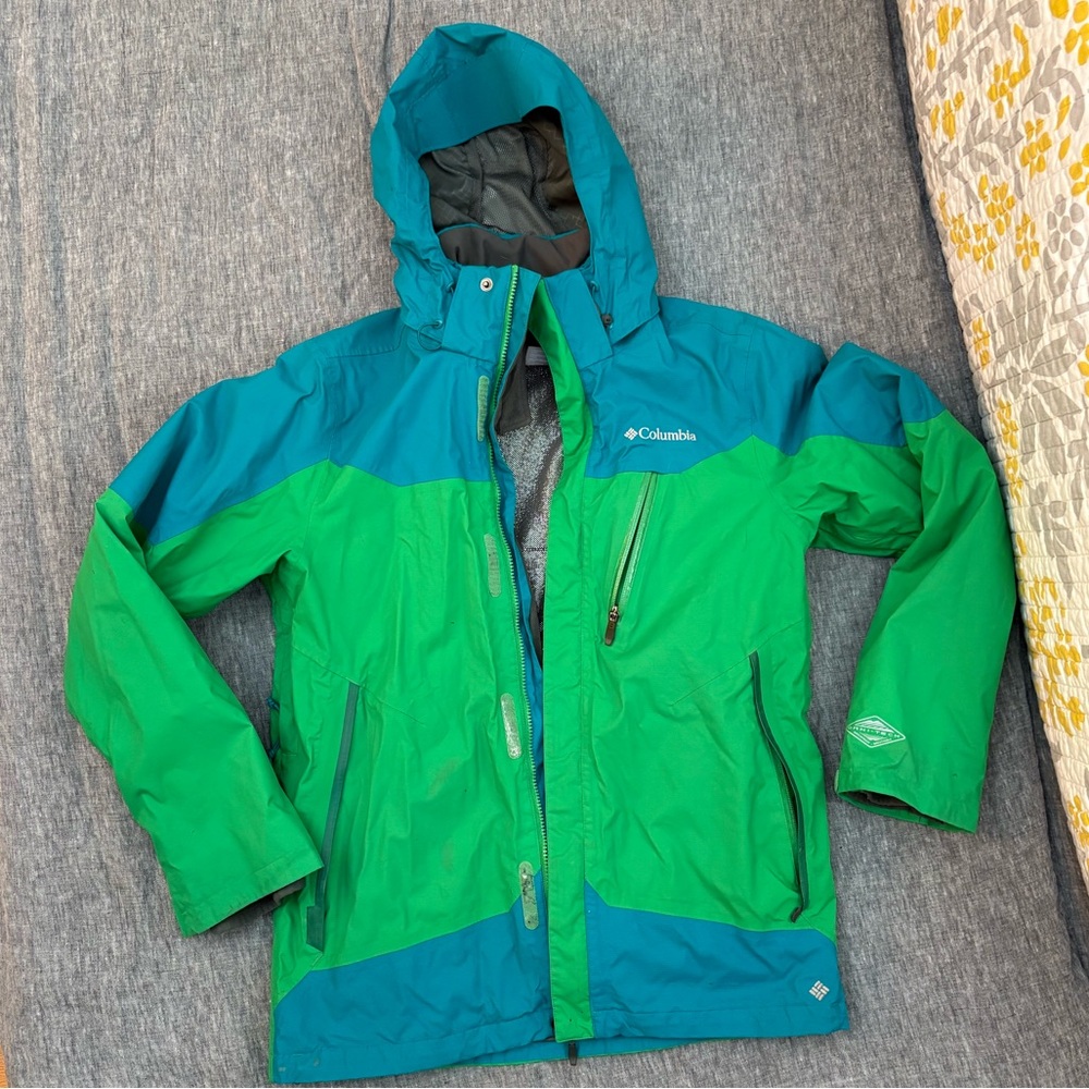 Columbia Green and Blue Omniheat Interchange Jacket